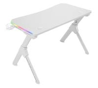 Mars Gaming Mgdrgbw, Mesa Gaming Rgb, Soporte Cascos Y Botella, 110x60cm, Blanco