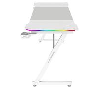 Mars Gaming Mesa gaming MGD-X160RGB 160x60x75 fibra de carbono RGB con mando gestión cables Blanco