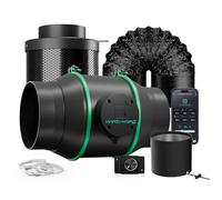 MARS HYDRO iFresh - Ventilador axial de 6 pulgadas, combinado, regulador de velocidad, filtro de carbono y ductura, control APP mediante iConnect, sistema de refrigeración y ventilación para Grow Tent