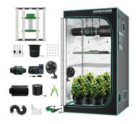 Mars Hydro Smart Growzelt Komplettset mit Smart Controller43,E3000 App Fernbedienung Dimmbar Light,100X180cm 1680D Hohe Reflektivität Mylar Grow Box Komplettset, 4" App-Steuerung Lüftungsungssat