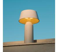 MARSET Bicoca de mesa LED con batería blanco perla
