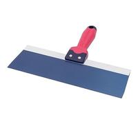Marshalltown QLT llana plana, mango de agarre suave, acero azul, dimensiones: 254x76 mm