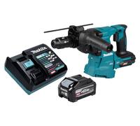 Martillo combinado a batería Makita HR 012 GU101, 40 V máx., 3,3 J, SDS-PLUS, sin escobillas + 1 batería de 4,0 Ah + cargador