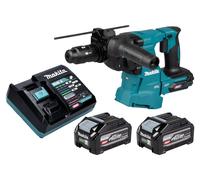 Martillo combinado a batería Makita HR 012 GU201, 40 V máx., 3,3 J, SDS plus, sin escobillas + 2 baterías de 4,0 Ah + cargador