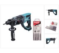 Martillo combinado inalámbrico Makita DHR 202 Z 18 V 2.0 J SDS Plus + juego de brocas de 5 piezas - sin batería, sin cargador