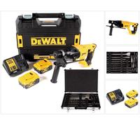 Martillo combinado sin cable DeWalt DCH 133 P2 18V 2.6J SDS plus Brushless + 2x batería recargable 5.0Ah + cargador + TSTAK + juego de 17 brocas y cinceles