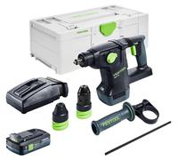 Martillo combinado sin cable Festool KHC 18 EB-Basic 18 V 2,6 J SDS-Plus Brushless + 1x batería 4,0 Ah + cargador + systainer