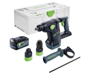 Martillo combinado sin cable Festool KHC 18 EB-Basic 18 V 2,6 J SDS-Plus Brushless + 1x batería recargable 5,0 Ah + Systainer - sin cargador