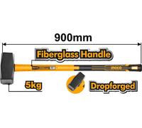 Martillo con mango de fibra de vidrio de 5 kg y 900 mm, marca Ingco