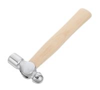 Martillo de Cabeza Redonda de Madera y Hierro para Reparaciones | Herramienta Portátil de Banco, Uso Diario para Joyeros y Técnicos, Mango Pulido de Madera