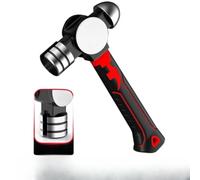 Martillo de Carpintero para acero Alto Carbono Mango Ergonómico Sacaclavos Curvo para herramienta Manual para construcción 450g(Ball-peen hammer)