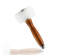 Martillo de cuero de nylon con mango de madera en forma de T de Ieron, martillo de tallado para artesanía de cuero para sellos DIY, club de costura, herramienta de cuero de vacuno