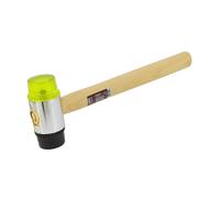 Martillo de goma awtools 455g mango de madera, ideal para trabajos de