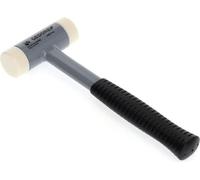 Martillo de goma/martillo de caucho sin retroceso - martillo de plástico - mango de tubo de acero - diámetro de la cabeza: 40 mm