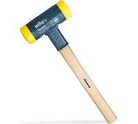 Martillo de goma sin rebote - Mango de madera de haya - Superficie de golpeo redonda - Ø 60 mm - Plástico de dureza media - Longitud del martillo: 420 mm - Peso del martillo de goma: 1710 g - Para uso