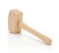 Martillo de mazo de madera, 350 mm/13,8 pulgadas Martillo de hielo de madera Carpintero Tapping Cuero Trabajo Carpintería Herramienta manual para taller, barman, camping (Grande)