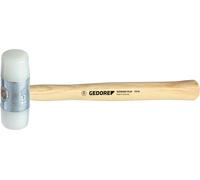 GEDORE Martillo de Nylon con empuñadura de madera, Martillo de cuero, 50 mm de diámetro, Martillo con mango de madera de fresno, Herramienta, Forjado, 225 E-50