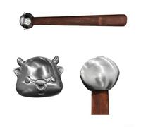 Martillo de para acero Inoxidable 450g con Mango de para madera Antideslizante - para herramienta Carpintero para Encofrado y Sacaclavos 30cm(cow)