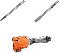 Martillo demoledor, aluminio de alta resistencia, 60J de energía de impacto, 2200W, 2 brocas de cincel
