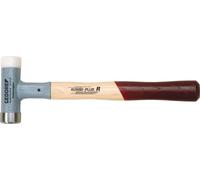 GEDORE Martillo KOMBI-PLUS R, Con empuñadura de madera, Martillo blando/universal, 40 mm de diámetro, Sin rebote, Mango de madera de pacana, 247 H-40