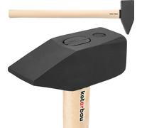 Martillo KOTARBAU® de 8 kg, martillo de herrero con mango de madera de 80 cm. Martillo de construcción con cabeza robusta. Herramienta ergonómica para uso doméstico, fabricada en acero