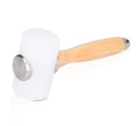 Martillo para artesanía en cuero con mango de madera, martillo de nailon para artesanía en cuero de 7,5 pulgadas. Mazo para tallar, la fabricación de joyas y como