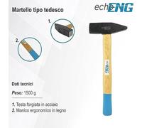 Martillo para carpintería, peso: 1500 gramos
