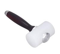 Martillo para tallar cuero de nailon con mango de madera, artesanía en cuero para bricolaje, tallado en cuero, corte, punzonado, agarre de sándalo, conexión de acero inoxidable