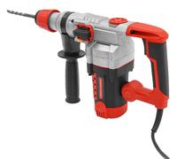 Martillo percutor eléctrico rotatorio, con una potencia de 2200W, incluye 6 brocas, color rojo