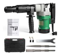Martillo Perforador 1400 W, Martillo Demoledor, Rompedor de Hormigón, SDS-Plus | Fuerza de impacto 30 J | 3600 RPM | Mango Antivibración, in incel Puntiagudo y Plano para Cincelar Hormigón, Pizarra