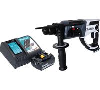 Martillo perforador a batería Makita DHR 202 RG1W 18 V 20 mm 2,0 J blanco + 1 batería 6,0 Ah + cargador