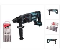 Martillo perforador a batería Makita DHR 241 Z 18 V 2,0 J SDS plus + juego de brocas de 5 piezas - sin batería, sin cargador