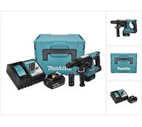 Martillo perforador a batería Makita DHR 243 RG1J 18 V 2,0 J SDS plus sin escobillas + 1 batería de 6,0 Ah + cargador + Makpac