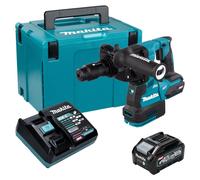 Martillo perforador a batería Makita HR 002 GM101, 40 V máx., 2,9 J, SDS plus, sin escobillas + 1 batería de 4,0 Ah + cargador + maletín Makpac