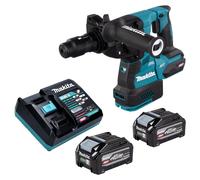 Martillo perforador a batería Makita HR 002 GU201, 40 V máx., 2,9 J, SDS plus, sin escobillas + 2 baterías de 4,0 Ah + cargador