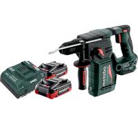 Martillo perforador a batería Metabo KH 18 LTX BL 24 18 V 2,2 J SDS Plus Brushless + 2 baterías LiHDX de 4,0 Ah + cargador