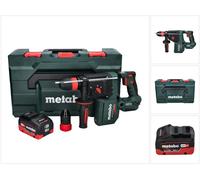 Martillo perforador a batería Metabo KH 18 LTX BL 28 Q 18 V 3 J SDS plus Brushless + 1 batería de 10,0 Ah + metaBOX - sin cargador