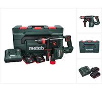 Martillo perforador a batería Metabo KH 18 LTX BL 28 Q 18 V 3 J SDS plus Brushless + 2 baterías de 4,0 Ah + cargador + metaBOX