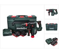 Martillo perforador a batería Metabo KH 18 LTX BL 28 Q 18 V 3 J SDS plus Brushless + 2 baterías de 8,0 Ah + cargador + metaBOX
