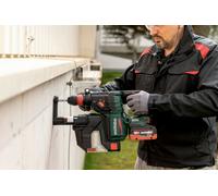 Martillo perforador combinado Metabo KH 18 LTX 28 BL Q Set ISA, con sistema de aspiración de polvo integrado y sistema Metabo Quick
