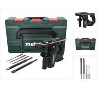 Martillo perforador con acumulador Metabo BH 18 LTX BL 16 18 V 1,3 J SDS plus Brushless + juego de cinceles y brocas de 5 piezas + metaBOX - sin batería, sin cargador