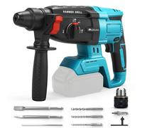 Martillo perforador inalámbrico 2,6 J para Makita 18V (sin batería) | SDS-Plus, Taladro percutor sin escobillas, 3 modos, mango ajustable 360°, para hormigón, metal, madera