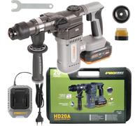 Martillo perforador inalámbrico Procraft Industrial HD20A 20 V 3,8 J sin escobillas + 1 batería de 4,0 Ah + cargador + maletín