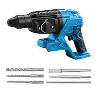 Martillo perforador para batería, compatible con batería de litio Makita de 18 V, martillo combinado profesional sin escobillas, taladro de impacto, 4500 BPM, 1700 RPM, 2,7 julios Max fuerza de