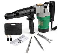 Martillo perforador SDS Plus, juego de martillo demoledor de 1400 W y 30 julios, taladro percutor eléctrico 3 en 1 de 3600 RPM con mango antivibración, incluye cincel puntiagudo y cincel plano.