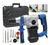 Martillo Perforador, Taladro de Percusión 1500W Martillo Eléctrico, SDS Plus Mandril, Martillo Cincel Perforación 3 Funciones en 1 con Embrague de Seguridad, Utilizado para Concreto, Metal y Piedra