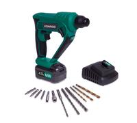 VONROC - Martillo perforador inalámbrico de 20 V, batería de 4,0 Ah y cargador incluido - 1,3 julios, SDS-plus, brocas y puntas de atornillado incluidos