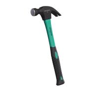 Martillo sacaclavos americano de 16 oz/450 g con empuñadura de fibra de vidrio de la ENFORCE Serie de WIESEMANN 1893| Cabeza forjada, endurecida por inducción | 80492