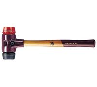 Martillo Simplex Schonhammer, modelo D.60Mm, 1550G, cabeza de goma/plástico, mango de madera Halder