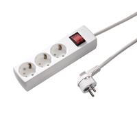 Martin Kaiser Enchufe de 3 vías con interruptor y cable de 5 m (Enchufe Europeo) - 1049ZL5-15W/KWS